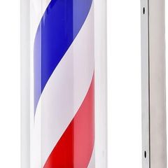 58cm LED Barber Pole Light Rotating Red Blue White Salon Sign