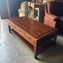 Military style Walnut Coffee Table Image 9