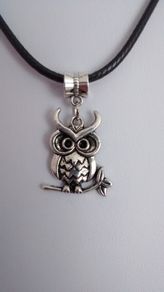Horned Owl Pendant / Charm for Pandora Style Bracelet