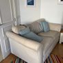 Cream leather couch Image 2