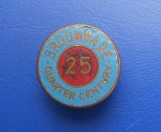 BROOMWADE (Quarter Century) - a vintage 25 years long-service employee's badge (1950s)