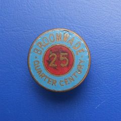 BROOMWADE (Quarter Century) - a vintage 25 years long-service employee's badge (1950s)