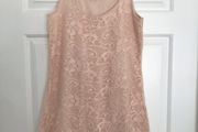 Dorothy Perkins pink lace dress nude size 8 floral