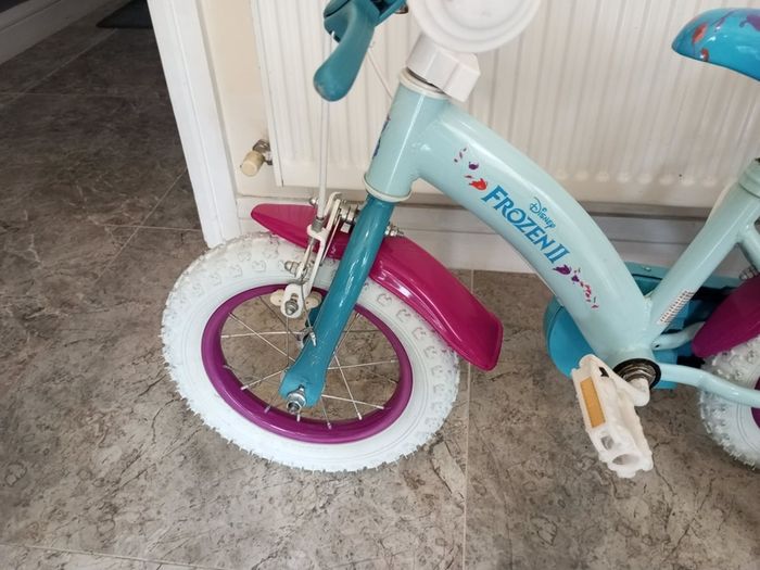 Kids frozen bike size 12 inch wheels.