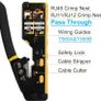 Pass Through RJ45 Crimp Tool Kit Ethernet Crimper CAT5 Cat5e Cat6 Crimping Tool Kit Image 2