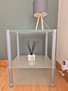 Glass side table