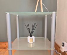 Glass side table