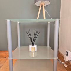 Glass side table