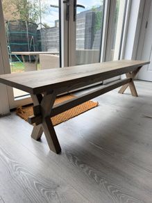 Diamond Furniture Horsen Y-Leg Bench 180cm