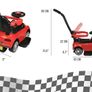 Ride-on Car | Children's Ride-on Car | 2 In 1 Ride-on Car | Children's Walker | Ride-on Car With Footrests I Colour Red Image 2