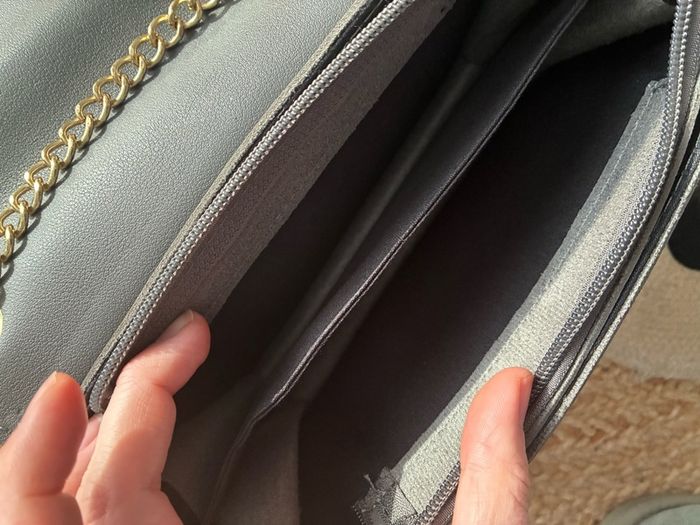 grey crossbody bag