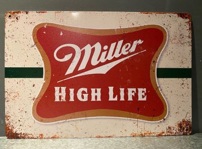 Miller High Life Tin Metal sign