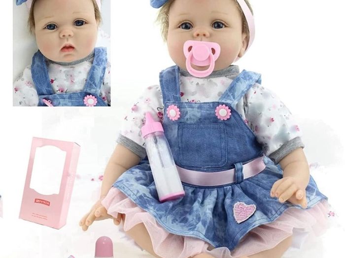 Realistic 22''/55cm Reborn Baby Dolls Real Life Soft Silicone Vinyl Reborn Dolls Lifelike Reborn Toddler Girls Handmade Boy Girl Toy (FREE POSTAGE)