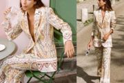 Gorgeous Zara Bloggers Viral Insta Famous Boho Ethnic Print Linen Blend Suit, Blazer and Trousers