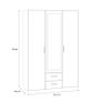 Premium 3-Door Wardrobe with Mirror & Drawers Image 5