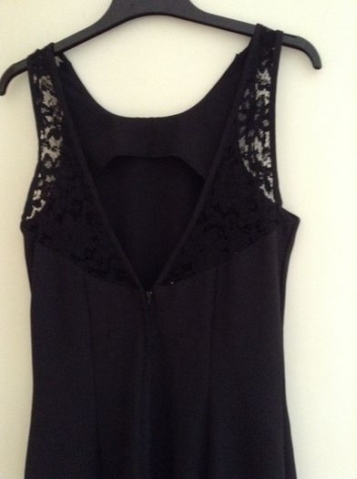 Black dress with lace back detail