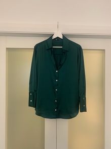 Zara Bottle Green Blouse