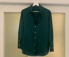 Zara Bottle Green Blouse