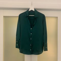 Zara Bottle Green Blouse