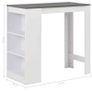 Bar Table with Shelf White 110x50x103 cm - Free Delivery Nationwide Image 5