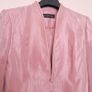 Jacques Vert Pink Metallic Shimmer Mock Neck Tailored Blazer Jacket 12UK/40EU Image 7