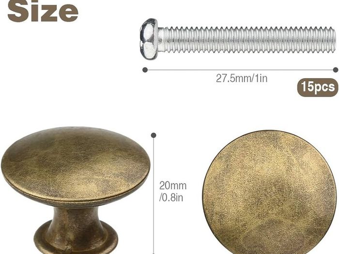 NEW SALE | 15PCS 30MM Vintage Bronze Style Round Knobs Drawers Knobs Furniture Knobs Drawer Handles Vintage Antique Brass Knob for Cabinet Drawer