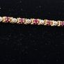 9ct yellow gold diamond and ruby bracelet Image 6