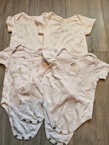 Short-sleeved vests, 3-6 months