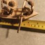 Handmade African Kenya Banana Fiber Palm Leaf Culturalsmall fishing boot on marble plinth. Image 3
