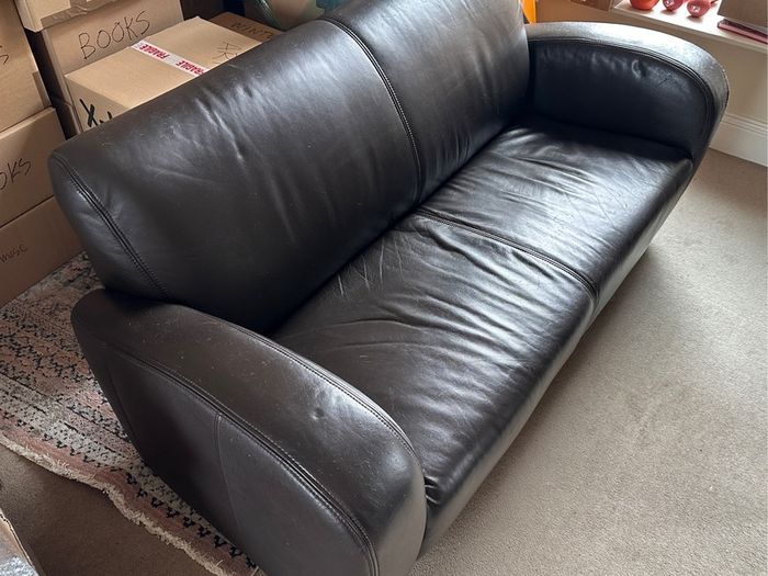 Brown Leather Couch