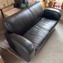 Brown Leather Couch Image 3