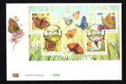 2000 Ireland Fauna &amp; Flora (Butterflies) Commemorative Stamps Miniature Sheet An Post First Day Cover (FDC)