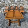 Solid Oak Extending Dining Table and 4 Chairs. Image 3