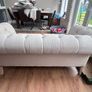 Cream Chester field sofa Image 4