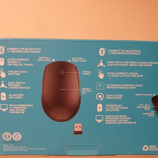 New, sealed usb Wireless/Bluetooth keyboard and mouse jlab go  multi-device