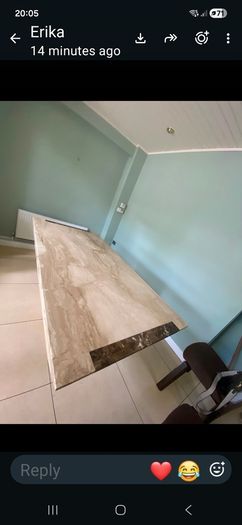 Solid Dining Table and Matching Cabinet