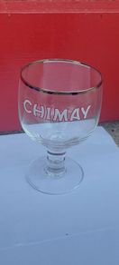 Chimay chalice goblet style  stemmed glass ,the trappist monastery in hainut chimay Belgium, buyer collects or pays postage thank you, collectors item