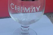 Chimay chalice goblet style  stemmed glass ,the trappist monastery in hainut chimay Belgium, buyer collects or pays postage thank you, collectors item