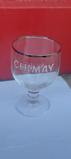 Chimay chalice goblet style  stemmed glass ,the trappist monastery in hainut chimay Belgium, buyer collects or pays postage thank you, collectors item