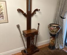 antique hall stand in good condition, very neat and a glove compartment in centre,