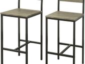 Bar Chairs set of 2  stools with back