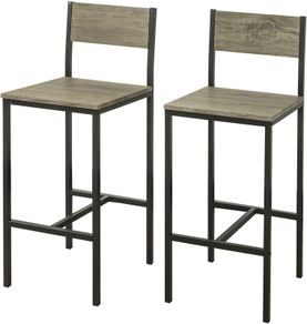 Bar Chairs set of 2  stools with back