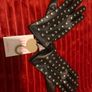 Faux leather studded gloves Image 2