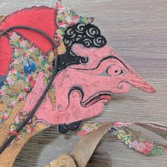 Antique Javanese Wayang Kulit Shadow Puppet Hand-Carved Leather