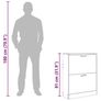 White Wooden Shoe Cabinet with 2 Compartments Image 5