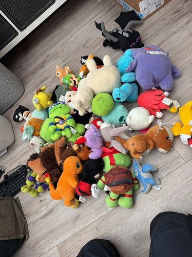 Large selection of teddies.