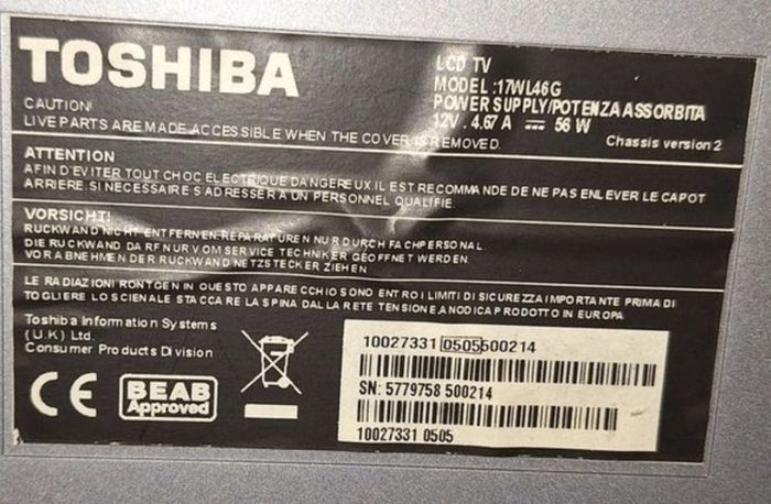 Toshiba 17 inch TV LCD TV