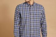 Paul Costelloe Blue Living Brushed Check Shirt XL