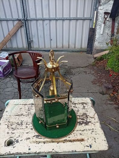 Vintage Brass Hall Lantern Light