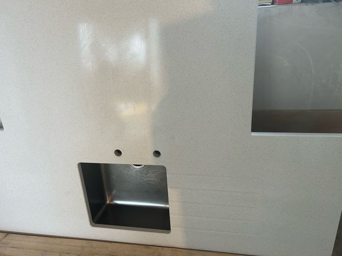 Quartz granite (silestone maple bianco) island worktop